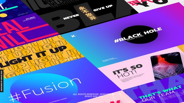 FCPX插件-20个时尚彩色图文标题排版动画 Promo Typography Pack