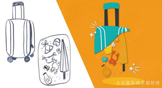 AE教程-使用钢笔工具绘制图形动画 Skillshare - After Effects Basics From Sketch to Animation With the Pen Tool (英文字幕)