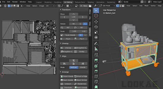 Blender插件-展UV贴图整理工具 UV Toolkit v2.1.2