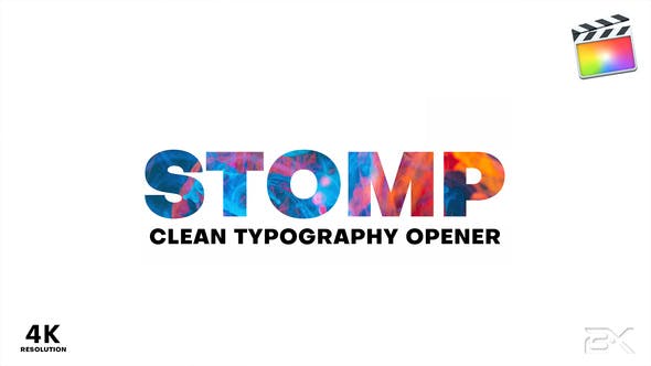 FCPX模板-简洁活泼动感文字标题快闪开场片头 Clean Stomp Opener