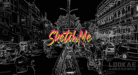 AE预设-手绘铅笔素描线条风格视频特效ffx预设 SketchMe