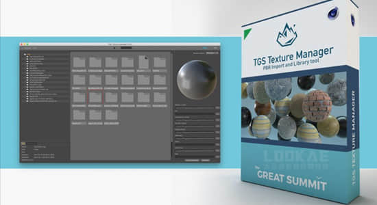 C4D插件-把PBR材质管理导入C4D软件中 TGS Texture Manager v1.8.1 for Cinema 4D R23