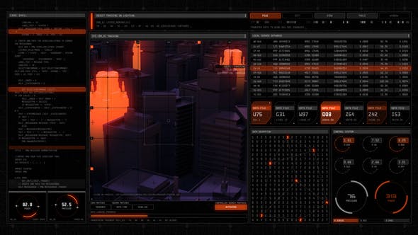 AE模板-未来HUD高科技元素图形UI界面动画包 Technodrome HUD UI Pack