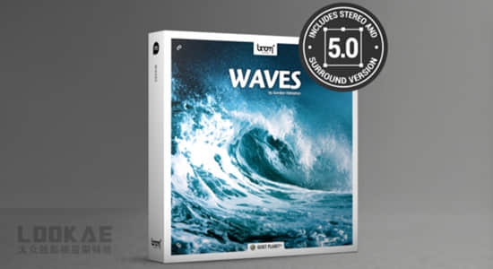 音效-111组大海潮汐波浪海浪水花环绕立体声音效 Waves