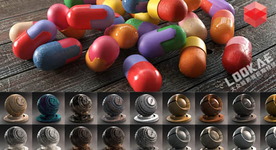 500种C4D Redshift渲染器金属塑料木材玻璃液体石材混凝土科技日常材质预设 Redshift Shader Suite V4
