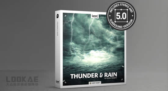 音效-66组打雷下雨狂风闪电暴雨环境环绕立体声音效 Thunder & Rain