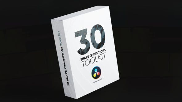达芬奇模板-30种简单图形过去转场预设 Shape Transitions Toolkit