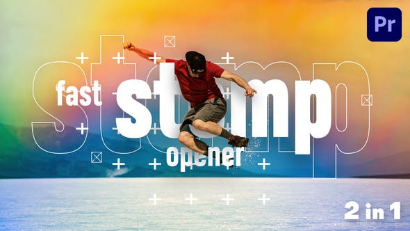 AE/PR模板-流行时尚动感活泼快闪开场片头 Fast Stomp Openers