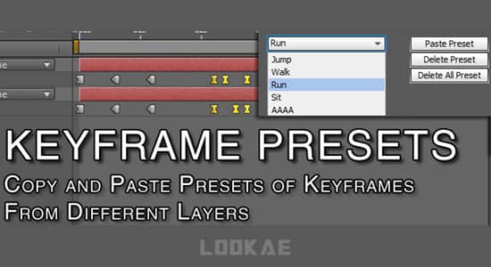 AE脚本-为多层创建关键帧预设 Keyframe Presets v1.21