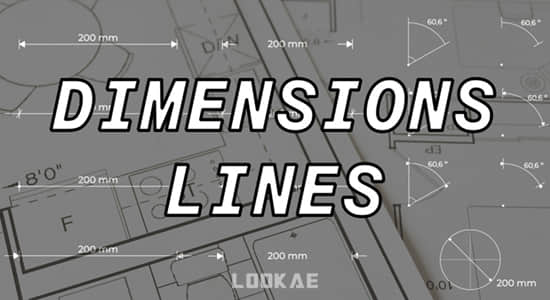 FCPX插件-15个线条长宽高距离角度尺寸标注测绘效果 Dimensions Lines