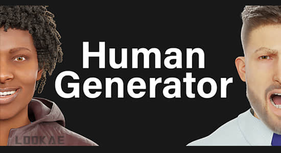 Blender插件-三维人物模型生成器 Human Generator V1.0