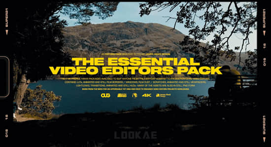 复古胶片灼烧刮痕闪烁漏光取景框叠加视频素材 The Essential Video Editors Pack