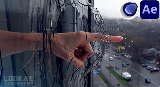 C4D教程-学习制作玻璃炸裂破碎特效(英文字幕) Skillshare – VFX for Beginners using Cinema 4D – Breaking Glass in 3D
