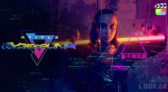FCPX插件-55个赛博朋克酷炫科技感标题元素动画 mTitle Cyberpunk