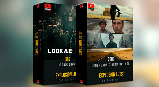 3355个专业电影级多类型LUTS调色预设 Explosion LUTs Collection 1+2