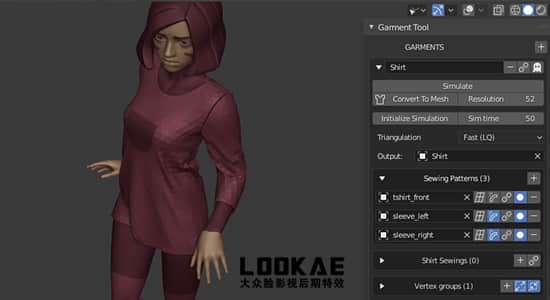 Blender插件-服装布料模拟制作工具 Garment Tool v1.23 + 使用教程