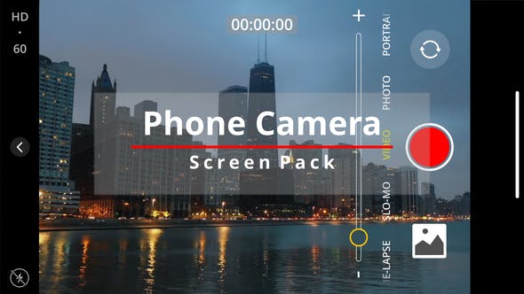 达芬奇模板-51个相机拍照视频录制取景框界面动画 Phone Camera Screen Pack