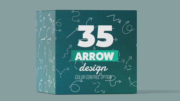 AE模板-35个线条箭头生成动画元素 Arrow Pack