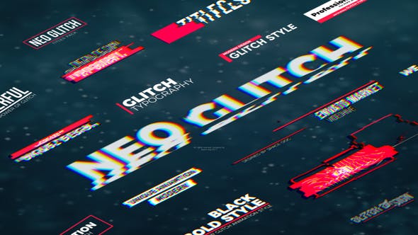FCPX插件-20个故障干扰文字标题动画 Neo Glitch Titles