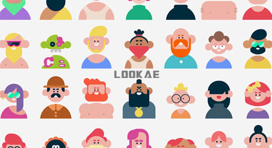 AI教程-二维卡通扁平化人物图形制作 AEJuice – Character Illustration