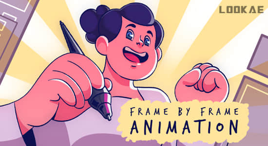 AE教程-二维卡通图形逐帧动画制作学习 AEJuice – Frame by Frame Animation