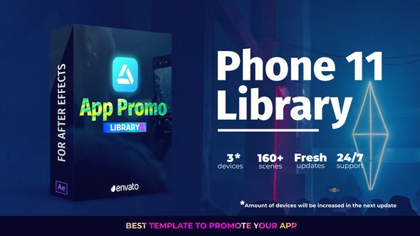 AE模板-三维手机APP应用界面展示宣传介绍动画 App Promo - Phone 12