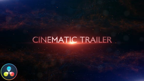 达芬奇模板-震撼史诗粒子文字标题电影片头开场 Cinematic Trailer Titles