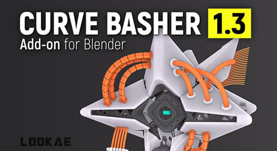 三维电缆曲线链接生成器Blender插件 Curve Basher V1.3.11