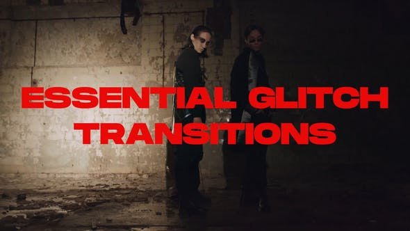 达芬奇模板-40种实用故障干扰花屏色散转场预设 Essential Glitch Transitions for DaVinci Resolve