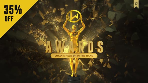 AE模板-金色华丽高贵晚会活动颁奖典礼开场片头 Golden Awards Ceremony