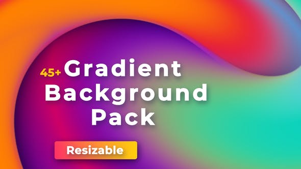 AE模板-45个彩色渐变图形背景动画 Gradient Backgrounds Pack
