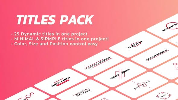 达芬奇模板-25组现代简洁文字标题动画 Ingenious Titles Pack