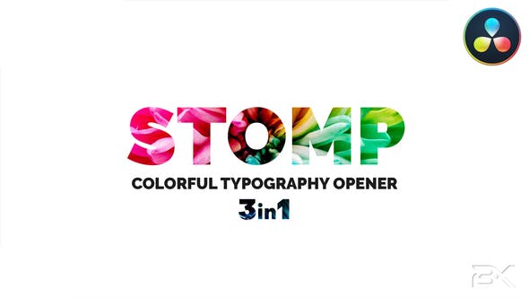 达芬奇模板-动感节奏快闪宣传介绍片头 Stomp Opener