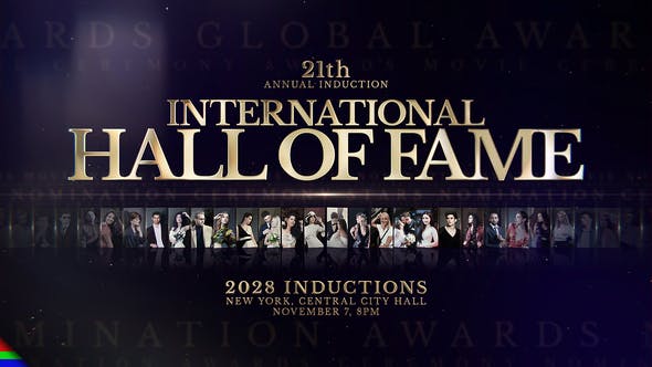 AE模板-最佳演员优秀个人颁奖典礼介绍开场宣传片头 Awards Hall of Fame