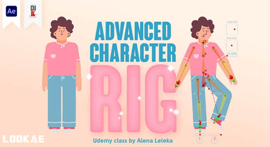 AE教程-学习使用Duik脚本制作MG人物角色动作绑定 (英文字幕) Udemy – How to Set Advanced Character Rig With DUIK in After Effects