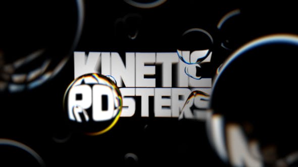 AE模板-高级动态宣传海报文字标题排版动画 Kinetic Posters