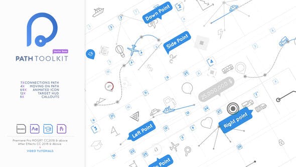 AE/PR模板-自定义路径信息数据图表动画制作工具 Path Toolkit Diagram Chart Maker