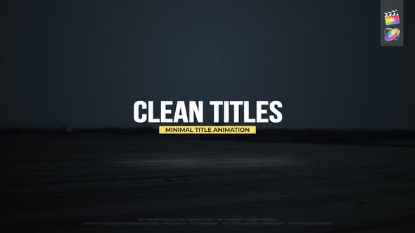 FCPX插件-20组现代简洁干净文字标题动画 Clean Titles