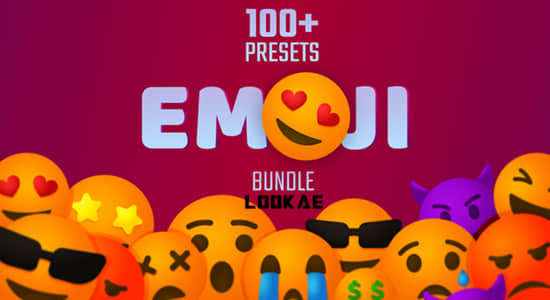 PR预设-110个社交聊天Emoji表情动画 Emoji Bundle Presets