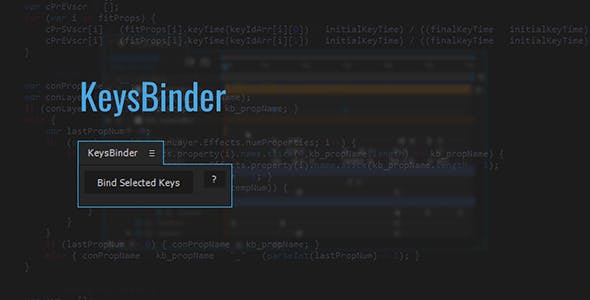 AE脚本-一键快速整合简化关键帧整体控制工具 KeysBinder v1.05