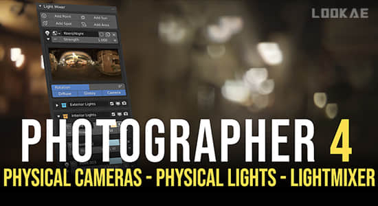 Blender插件-摄像机真实物理灯光自动对焦工具 Photographer v4.6.0