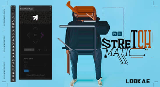 PS插件-创意像素拉伸扭曲拼贴扩展 StretchMatic Photoshop Extension Win/Mac