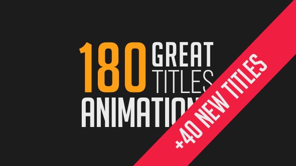 AE模板-180个现代时尚商务创意迷你文字标题排版动画 Great Title Animations