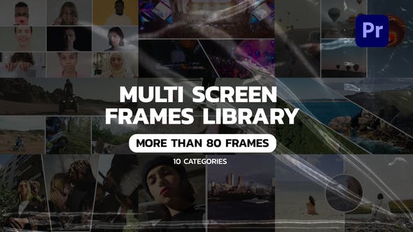 AE/PR模板-多种网格组合动态视频分屏预设 Multi Screen Frames
