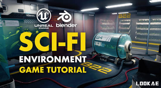 使用Blender和UE4创建未来科幻游戏场景视频教程 Sci-fi Game Environment in Blender & UE4