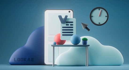 C4D教程-参考矢量平面插画制作三维场景效果 Cinema 4D and Redshift: 2D vector to 3D render