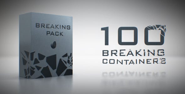 AE模板-100种随机破碎分裂销毁破坏特效动画 Breaking Pack