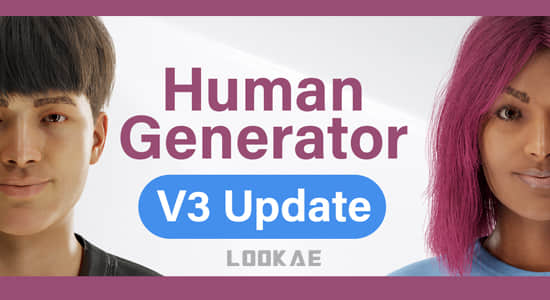 Blender插件-三维人物模型生成器(含预设) Human Generator 4.0.16