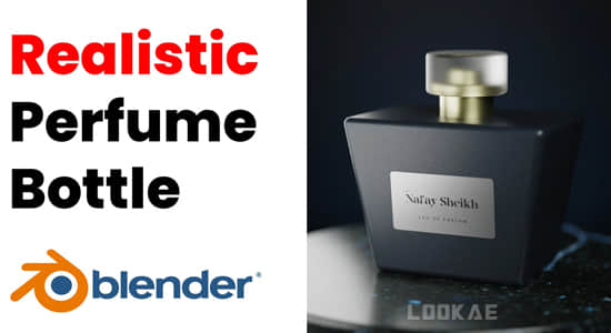 Blender教程-简单逼真香水产品渲染制作 Blender 3D Easy Realistic Perfume Product Visualization