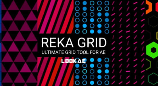 AE插件-图形矩阵网格排列自定义动画生成器 Reka Grid v1.0a Win/Mac + 使用教程